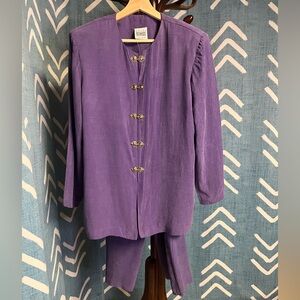 Vintage R&M Richards by Karen Kwong Purple Pantsuite Set